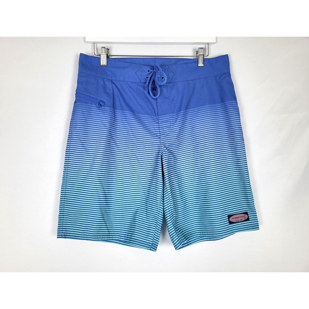 Vineyard Vines Long Beach Stripe Board Shorts Mens 32 Swim Trunks